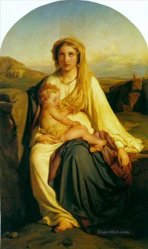 virgin and child 1844 histories Hippolyte Delaroche Oil Paintings